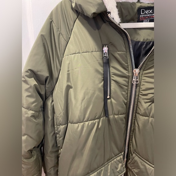 green long puffer jacket - Picture 3 of 11